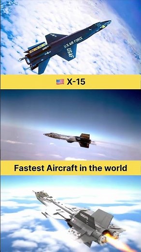 X-15 Fastest Aircraft in the World 7,274 km/h (Mach 6.7) #x15 #aircraft #aviation #nasa