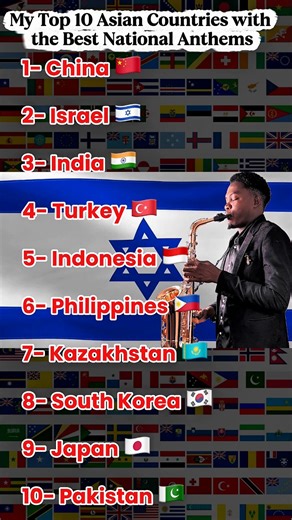 My Top 10 Asian Countries with the Best National Anthems #ranking #AnthemChallenge #Anthem #top #asia #asiancountries | Anthems Man