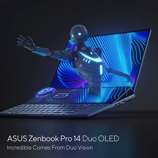 ASUS on Instagram: "Zero boundaries, maximum creativity! The next-gen ScreenPad Plus™ with AAS Ultra on #Zenbook Pro 14 Duo #OLED gives you the ultimate performance and a seamless cross-screen viewing experience. Incredible comes from within."