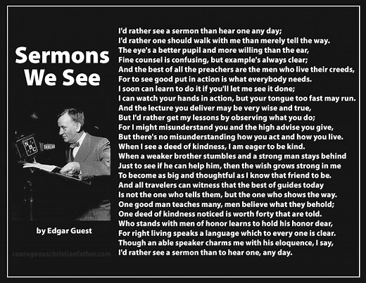 Sermons We See by Edgar Guest - Courageous Christian Father