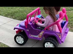 Fisher Price Power Wheels Purple Barbie Jeep