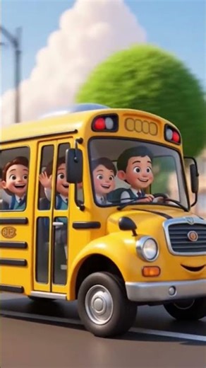 Happy School Bus Ride | Kids Traveling to School 3D Cartoon Animation #crtoonvideo