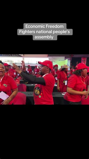 The first day of the Economic Freedom Fighters (EFF) conference, themed National People’s Assembly, began on a subdued note. However, the atmosphere quickly transformed when comrades broke into song, filling the air with lively chants and energetic singing at Nasrec. The shift in energy was palpable as the gathering came to life, with the sounds of unity and determination reverberating throughout the venue. #effnpa2024 #EFF