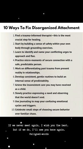 10 ways to heal disorganized attachment #shorts #attachmentstyles #attachmenttheory #psychology