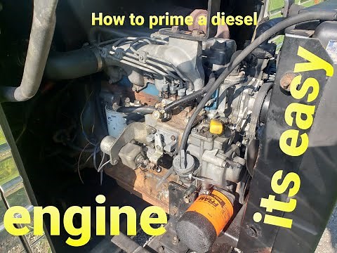 Kubota V2203 diesel fuel leak repair and fuel prime its easy.