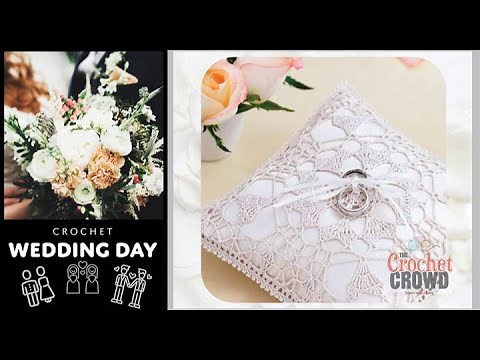 Crochet Ring Bearer's Pillow for Wedding