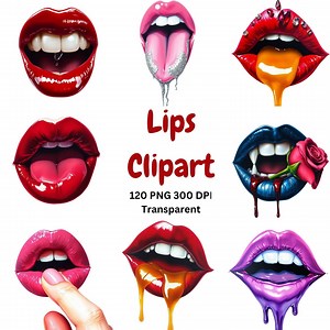 Clipart Lips, PNG Lips, Kissing Lips Clipart, Kiss Lips PNG, Red Lip PNG, Red Lip Clipart, Dripping Lips Png, Transparent Sublimation Png - Etsy