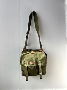 Vintage Shoulder Messenger Bag - European 1970s Canvas Satchel - Cotton - Army Green - Etsy