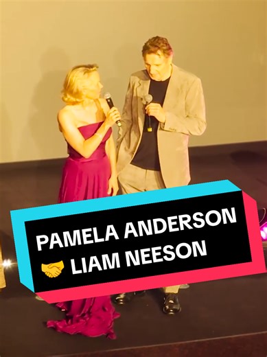 Pamela Anderson & Liam Neeson at The Naked Gun Premiere
