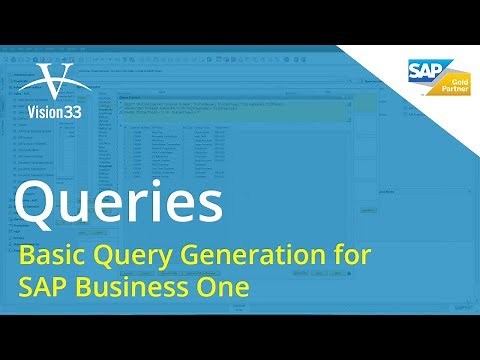 Basic Query Generation for SAP Business One