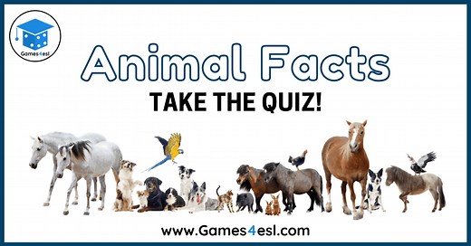 Interactive Animal Facts Quiz | Games4esl