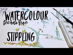 Watercolor technique: Pointillism /Stippling ~ WATERCOLOUR by Scarlett Damen