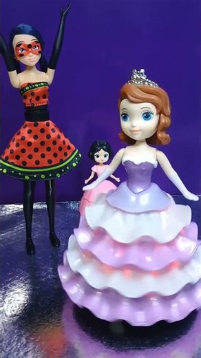 transforming ladybug and transforming Sophia #miraculousladybug #disneyprincess #ytshorts