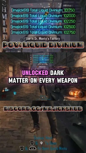 Instant max BO3 💥 Level 1000 + Dark Matter + Liquid Divinium |PC/PS #fyp #bo3 #callofduty #discord