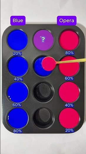 Guess the Color challenge Blue + Opera = ? #mixing #amazing