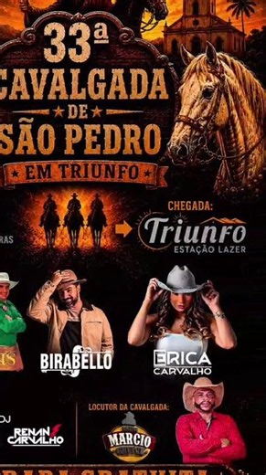 The biggest Cavalcade in the region is coming... on the 27th, in Triunfo - Santa Maria Madalena, ...