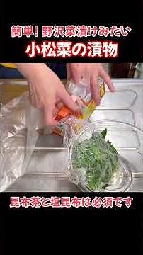 小松菜の漬物！野沢菜漬けみたい簡単漬物#たぬきッチン #料理 #簡単レシピ #おうちごはん #漬物#小松菜#アラ還暦 #バツイチ #週末vlog