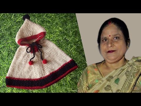 How to knit baby poncho cap/ beautiful knitting tutorial/ how to knit