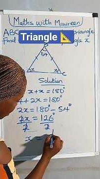 How to find the missing angle of an isosceles triangle #maths #triangle #mathematics