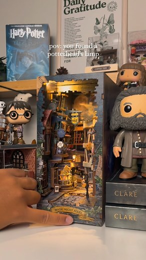 Nook’s Adventure on Instagram: "Link in our bio ✨ casting lumos maxima to light up a potter heads lamp🧙‍♀️💡 • • • • #bookish #bookstagram #ilovebooks #diyideas #diy #harrypotter #diagonalley #cozy #réel #foryou #nostalgic"