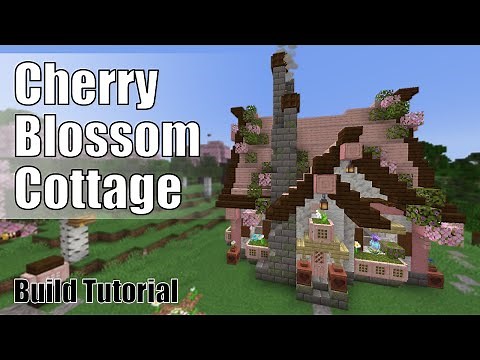 Minecraft Cherry Blossom Cottage Build Tutorial | 1.20 Cherry Wood House