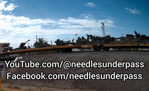 The military train that rolled through earlier today. | Needles Underpass