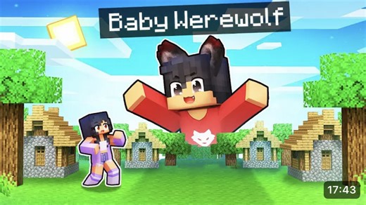 We're TINY with a Baby WEREWOLF In Minecraft!