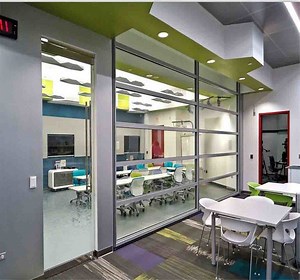 [Hot Item] Automatic Vertically Retractable Glass Wall Glazed Vertical Folding Retractable Walls Motorized Operable Glass Walls