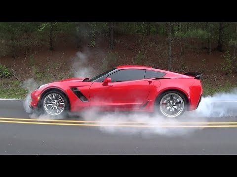 How to do a Burnout in a C7 Z06 with Drag Radials! The Redneck Way