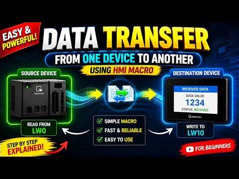 How to Copy Data Between HMI Registers Using Macro | LW0 to LW10 Step-by-Step 