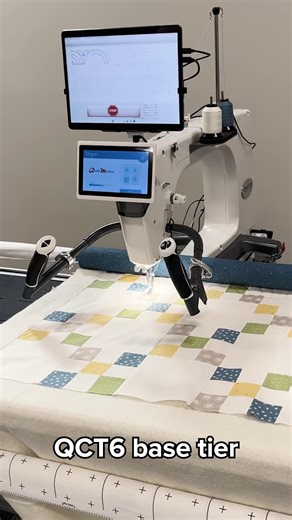 This month, QCT6 is 10% off! Ready to let your machine do the quilting for you? QCT6 makes computerized quilting simple and approachable. Would you try automation on your next quilt? #longarmquilting #quiltingautomation #qct6 #machinequilting #gracecompany | Grace Company