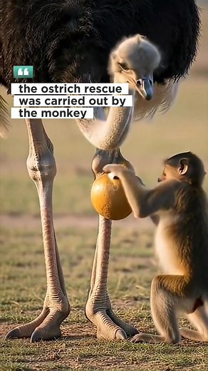 31K views · 218 reactions | A monkey is helping an ostrich | Seno | Facebook