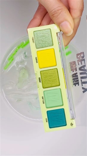 17K views · 191 reactions | Coloring Slime with  Green  Makeup! Part2 #asmr #satisfying #makeupslime #lipstick #oddlysatisfying #makeup #lipstickslime #glitter #glitterslime #lipgloss #lipbalm #eyeshadow #green #viral #asmrsounds | Elena.slimee | Facebook