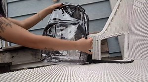 Eastsport Clear Backpack Stadium Approved Clear Bag for Concerts, Sports Events Festivals, College, Work, Black