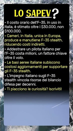 Aerei Stealth: $100.000 a Volo? L'Italia ne Sa di Più!