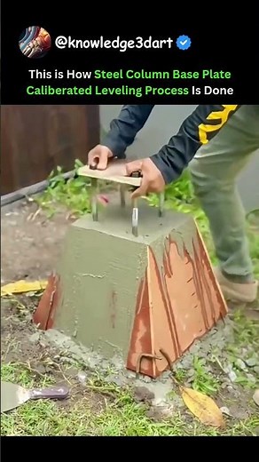 This is How Steel Column Base Plate Calibrated Leveling Process Is Done