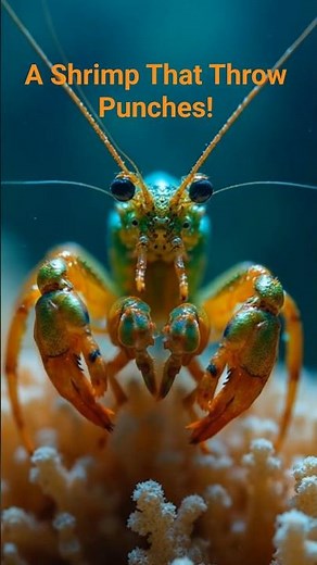 Why this Mantis Shrimp Throw Punches like a Boxing Champion #wildlife #facts #animalshorts #nature