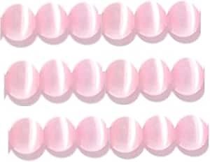 4mm Cat's Eye Bead Strands Grade "A" Fiber Optic, 32 Colors to Choose from (Very Pale Pink)