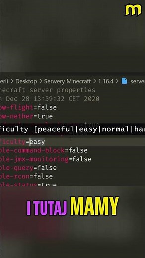 Minecraft: RCon, operatorzy, poziom trudności! Prosty poradnik! #shorts