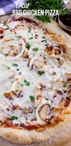 BEST BBQ Chicken Pizza Recipe - Crazy for Crust