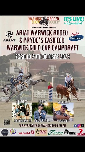With a big event like The Ariat Warwick Rodeo & Pryde's EasiFeed Warwick Gold Cup Campdraft, many hands make light work. can you spare us a hand or 2? We'd love to have you on our team!! #warwickrodeoandgoldcupcampdraft #warwickrodeo #warwickgoldcup #rodeo #campdraft #volunteers #heartbeat #fyp #foryourpage