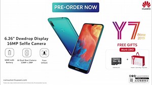 152K views · 341 shares | Pre-Order the new HUAWEI Y7 Prime 2019 for 52.9KD & GET AMAZING GIFTS worth 10KD! Available in open market till 6th of Feb. | Huawei Mobile | Facebook