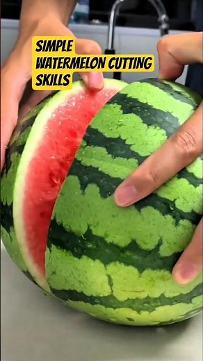 ✅ SIMPLE WATERMELON CUTTING SKILLS 🍉 #shorts#cuttingskills #fruit