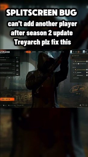 BO6 New Season 2 huge Bug with Splitscreen cant add another player #Activision #treyarch fix this