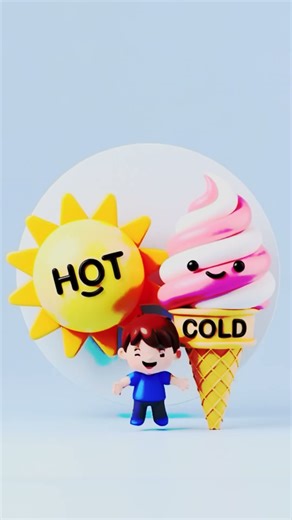 Opposites Song for Kids 🎵 | Big Small Fast Slow | 3D Cartoon Learning #Short