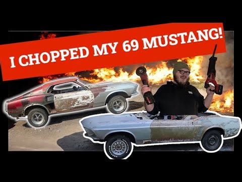 CUTTING UP a 69 Mustang to make it better. 1969 Mustang restoration fastback roof swap.
