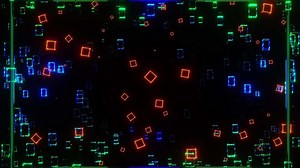 Download Bright Digital Abstract with Colorful Shapes for free