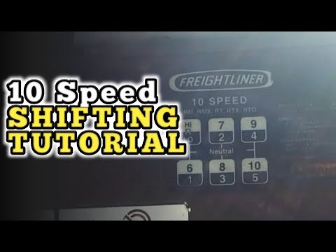 Shifting 10 speed (without the clutch) Big Truck...