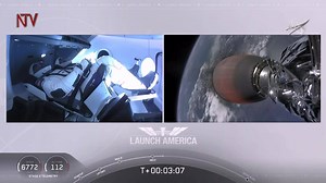 VIDEO: A SpaceX Falcon 9 rocket carrying two veteran NASA astronauts lifts off from Florida's Kennedy Space Center on a historic first private crewed flight to the International Space Station #NTVNews 📹: NASA/AFP | NTV Uganda