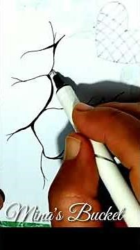 How to draw a cracked wall easily |Crack in wall drawing |#Shorts |Mina's Bucket